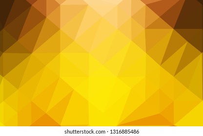 Light Yellow, Orange vector blurry triangle pattern. Colorful abstract illustration with gradient. New texture for your design.
