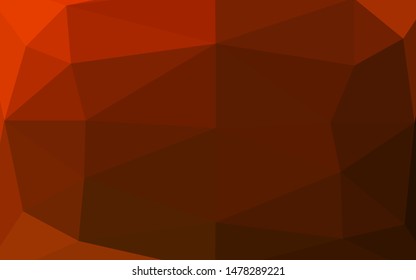 Light Yellow, Orange vector blurry triangle pattern. Shining illustration, which consist of triangles. The best triangular design for your business.