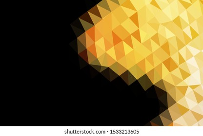 Light Yellow, Orange vector blurry triangle texture. Glitter abstract illustration with an elegant design. New texture for your design.