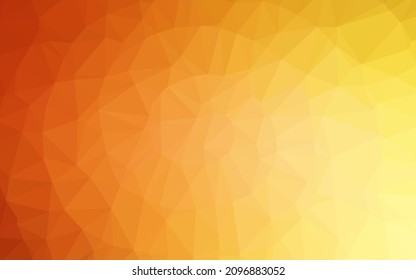 Hellgelb, orangefarbene, unscharfe, vektor-dreieckige Textur. Brandneue farbige Illustration mit Farbverlauf. Vorlage für Ihr Markenbuch.