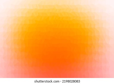 Hellgelbes, orangefarbenes, unscharfes Vektor-Dreieck-Muster. Geometrische Abbildung im Origami-Stil mit Farbverlauf. Dreieckiges Muster für Ihr Business-Design.