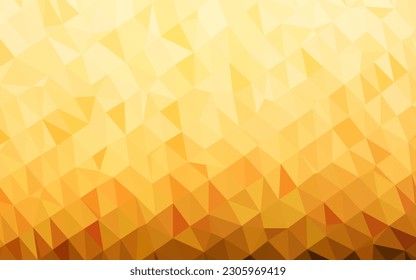 Light Yellow, Orange vector blurry triangle texture. A sample with polygonal shapes. Triangular pattern for your business design.