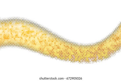 Light Yellow, Orange vector blurry hexagon background design. Geometric background in Origami style with gradient. 