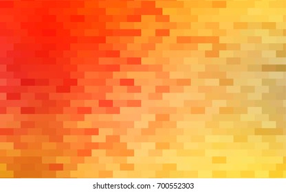 Light Yellow, Orange vector blurry rectangular background. Geometric background in square style with gradient. The pattern can be used for brand-new background.