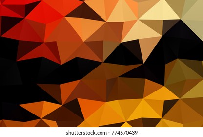 Light Yellow, Orange vector blurry triangle template. Colorful illustration in abstract style with gradient. Brand-new design for your business.