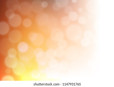 Light Yellow, Orange vector bokeh pattern. Colorful abstract illustration with gradient. A completely new template for your design.