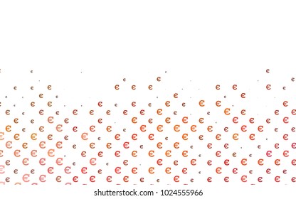 Light Yellow, Orange vector cover with financial symbols. Modern abstract illustration with symbols of digital money. Best design for your ad, poster, banner of BTC money.