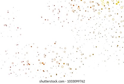 Light Yellow, Orange vector  cover with spots. Abstract illustration with colored bubbles in nature style. Beautiful design for your business natural advert.
