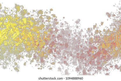Light Yellow, Orange vector cover with long lines. Glitter abstract illustration with colored sticks. The template can be used as a background.