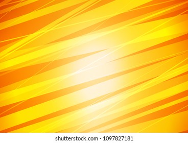 Light Yellow, Orange vector cover with long lines. Blurred decorative design in simple style with lines. The pattern can be used for busines ad, booklets, leaflets