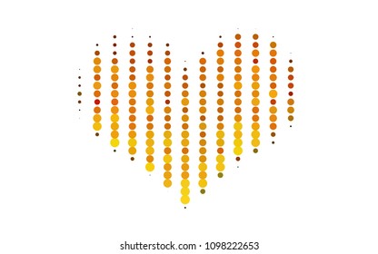 Light Yellow, Orange vector  cover with spots. Blurred decorative design in abstract style with bubbles. The pattern can be used for ads, leaflets of liquid.