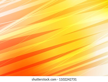 Light Yellow, Orange vector cover with long lines. Blurred decorative design in simple style with lines. The template can be used as a background.