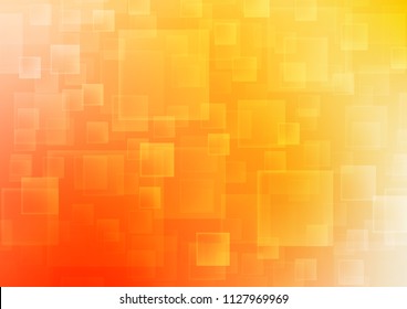 Light Yellow, Orange vector cover in polygonal style. Illustration with set of rectangles. Best design for your ad, poster, banner.
