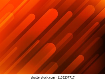 Light Yellow, Orange vector cover with long lines. Shining colored illustration with narrow lines. The pattern can be used for websites.