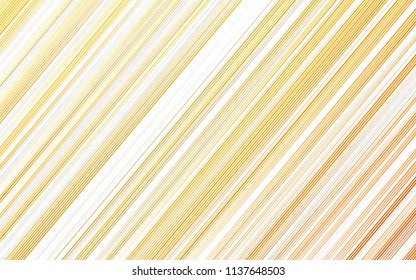 Light Yellow, Orange vector cover with long lines. Modern geometrical abstract illustration with staves. The pattern can be used as ads, poster, banner for commercial.