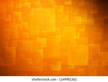 Light Yellow, Orange vector cover in polygonal style. Beautiful illustration with rectangles and squares. The template can be used as a background.
