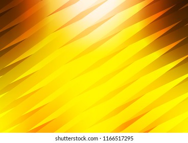 Light Yellow, Orange vector cover with long lines. Shining colored illustration with narrow lines. The pattern can be used for websites.