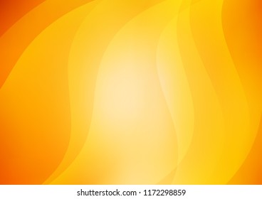 Light Yellow, Orange vector cover with long lines. Blurred decorative design in simple style with lines. The template can be used as a background.