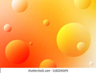 Light Yellow, Orange vector cover with spots. Glitter abstract illustration with blurred drops of rain. New design for ad, poster, banner of your website.