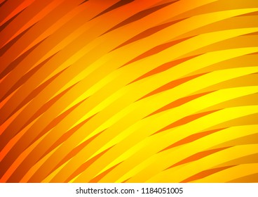 Light Yellow, Orange vector cover with long lines. Blurred decorative design in simple style with lines. Best design for your ad, poster, banner.