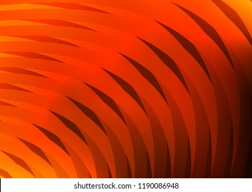 Light Yellow, Orange vector cover with long lines. Shining colored illustration with narrow lines. The pattern can be used for busines ad, booklets, leaflets