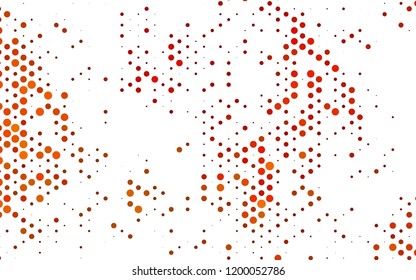 Light Yellow, Orange vector cover with circles. Illustration with set of shining colorful abstract circles. Design for posters, banners.