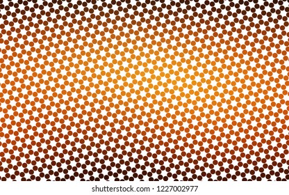 Light Yellow, Orange vector cover with spots. Blurred decorative design in abstract style with bubbles. Pattern for ads, booklets.