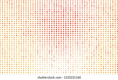 Light Yellow, Orange vector cover with spots. Modern abstract illustration with colorful water drops. Design for business adverts.