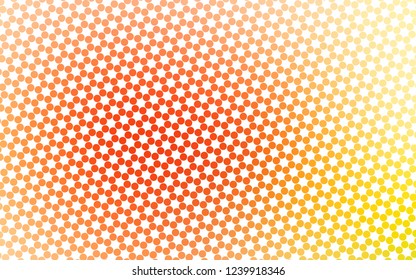 Light Yellow, Orange vector cover with spots. Modern abstract illustration with colorful water drops. Pattern for ads, booklets.