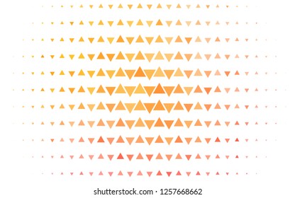 Light Yellow, Orange vector cover in polygonal style. Triangles on abstract background with colorful gradient. Modern template for your landing page.