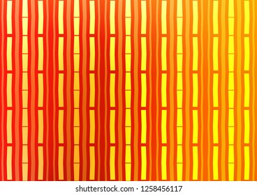 Light Yellow, Orange vector cover with long lines. Glitter abstract illustration with colored sticks. Smart design for your business advert.