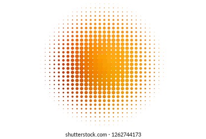 Light Yellow, Orange vector cover with spots. Blurred bubbles on abstract background with colorful gradient. Pattern for beautiful websites.