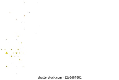 Light Yellow, Orange vector cover in polygonal style. Glitter abstract illustration with triangular shapes. Best design for your ad, poster, banner.