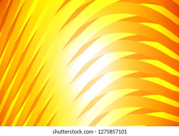 Light Yellow, Orange vector cover with long lines. Modern geometrical abstract illustration with staves. Smart design for your business advert.