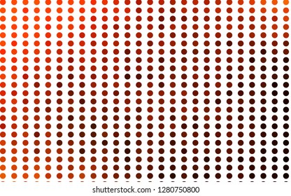 Light Yellow, Orange vector cover with spots. Blurred bubbles on abstract background with colorful gradient. Design for business adverts.