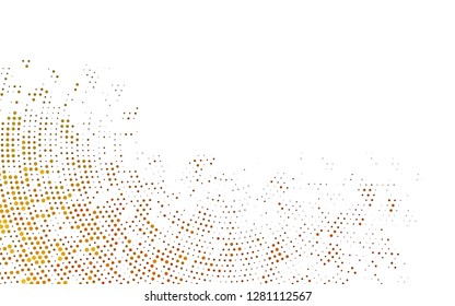 Light Yellow, Orange vector cover with spots. Glitter abstract illustration with blurred drops of rain. Design for business adverts.