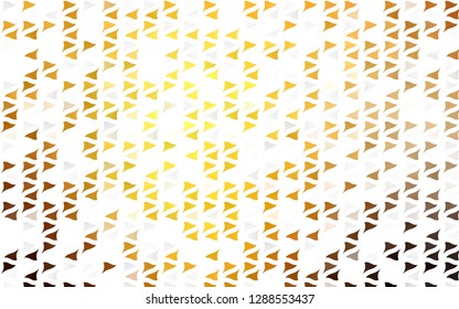 Light Yellow, Orange vector cover in polygonal style. Decorative design in abstract style with triangles. Modern template for your landing page.