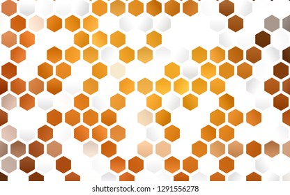 Light Yellow, Orange vector cover with set of hexagons. Abstract illustration with colorful hexagons. Pattern for ads, leaflets.