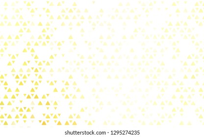 Light Yellow, Orange vector cover in polygonal style. Modern abstract illustration with colorful triangles. Template for wallpapers.