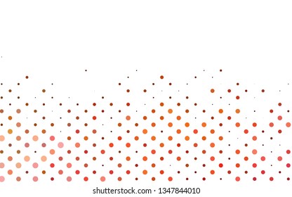 Light Yellow, Orange vector cover with spots. Blurred bubbles on abstract background with colorful gradient. Pattern for ads, booklets.