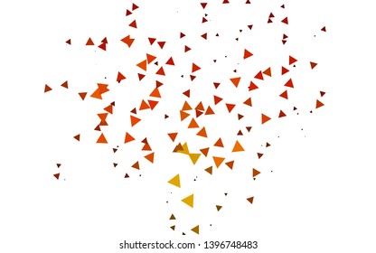 Light Yellow, Orange vector cover in polygonal style. Beautiful illustration with triangles in nature style. Pattern for busines ad, booklets, leaflets