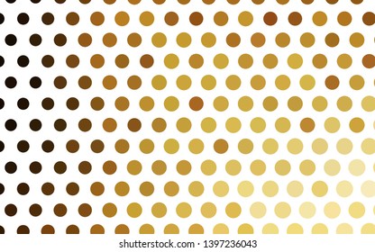 Light Yellow, Orange vector cover with spots. Blurred decorative design in abstract style with bubbles. Design for posters, banners.