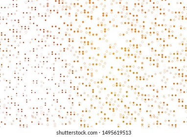 Light Yellow, Orange vector cover with spots. Glitter abstract illustration with blurred drops of rain. Pattern for beautiful websites.