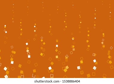 Light Yellow, Orange vector cover with polygonal style. Beautiful illustration with rectangles and squares. Pattern for websites, landing pages.