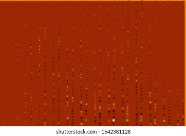 Light Yellow, Orange vector cover with beautiful snowflakes. Glitter abstract illustration with crystals of ice. The pattern can be used for new year leaflets.