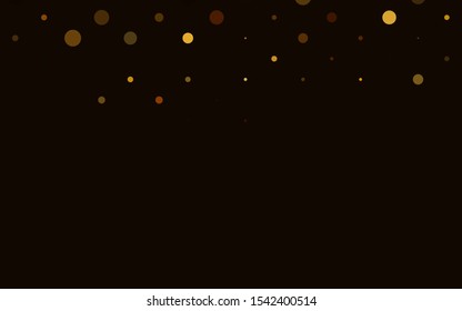 Light Yellow, Orange vector cover with spots. Blurred decorative design in abstract style with bubbles. Pattern for ads, booklets.