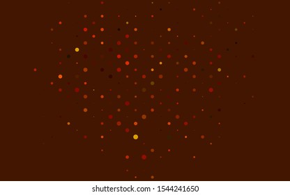 Light Yellow, Orange vector cover with spots. Beautiful colored illustration with blurred circles in nature style. Pattern for ads, leaflets.