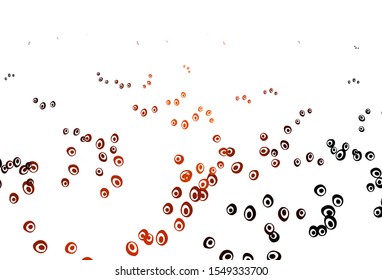 Light Yellow, Orange vector cover with spots. Blurred bubbles on abstract background with colorful gradient. Pattern for beautiful websites.