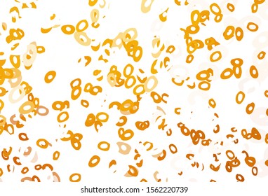 Light Yellow, Orange vector cover with spots. Blurred bubbles on abstract background with colorful gradient. Pattern for ads, leaflets.