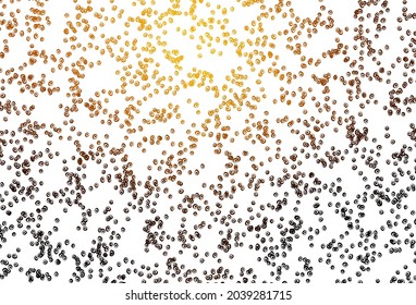 Light Yellow, Orange vector cover with spots. Blurred decorative design in abstract style with bubbles. Template for your brand book.